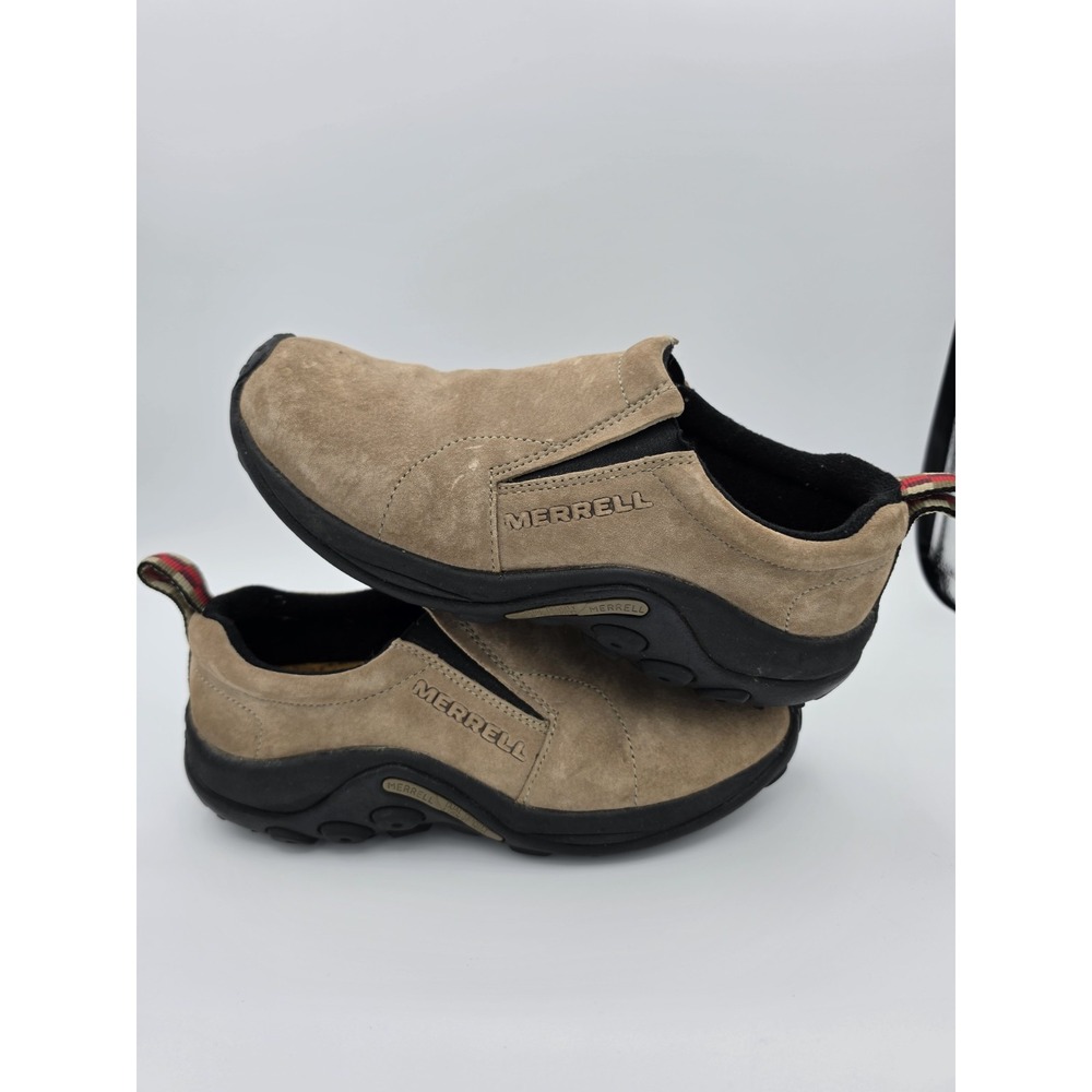 Merrell Jungle Moc Womens 7.5 Classic Taupe Suede Slip On Shoes J60802
